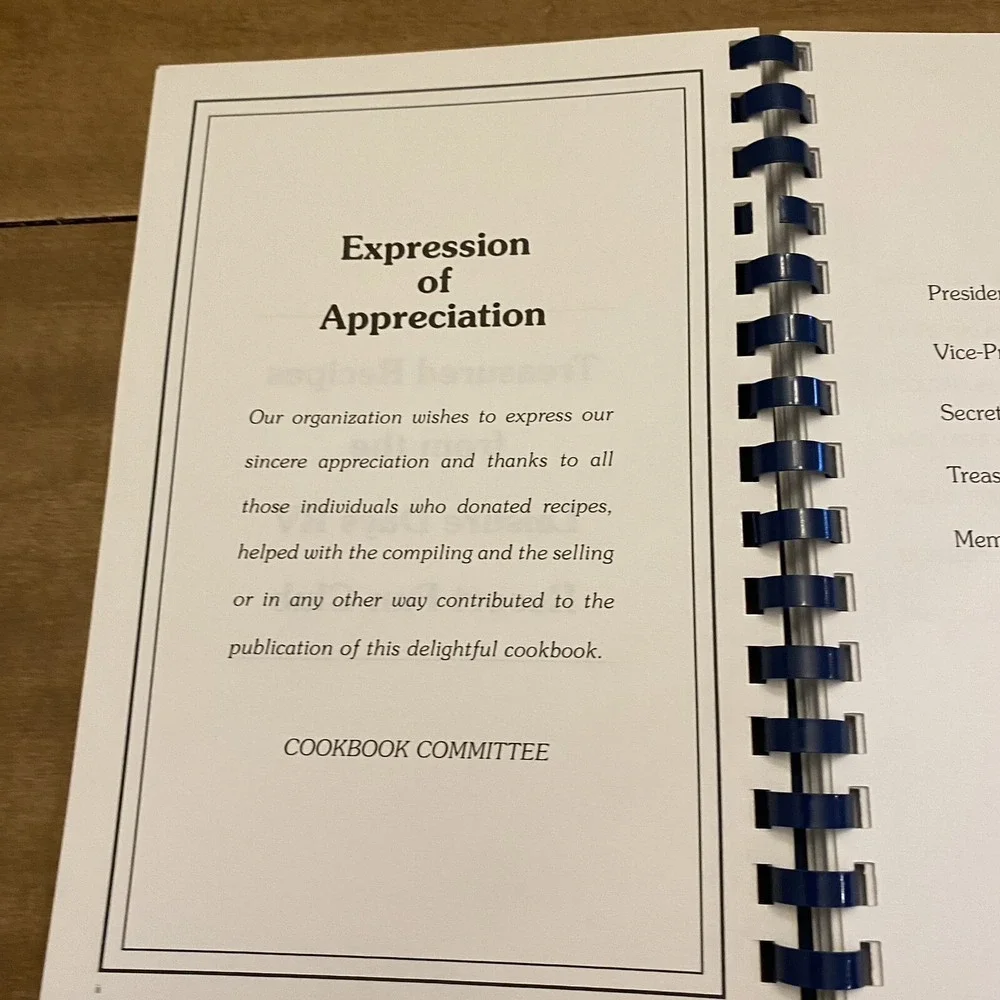 VTG Treasured Recipes Leisure Days RV Resort Fun Club Regional Cookbook Comb